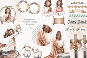 Jesus watercolor clipart, an Illustration by Tita Creative Studio (Thumbnail 2 of 7)