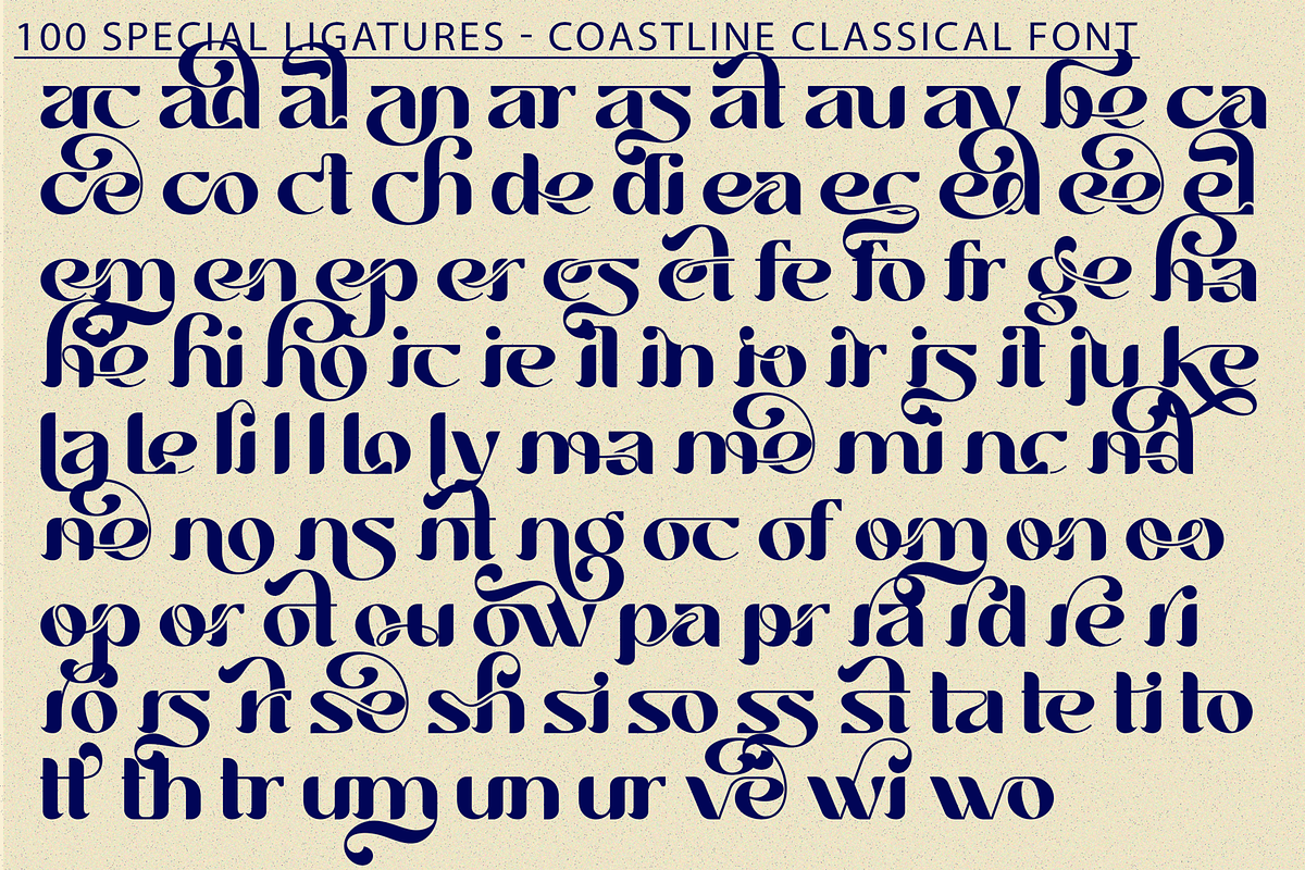 Coastline Classical Font, a Serif Font by 177Studio (Photo 8 of 8)
