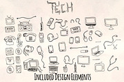 50+ Retro Technology Computer Bundle, a Technology Illustration by Violet LeBeaux (Thumbnail 1 of 3)