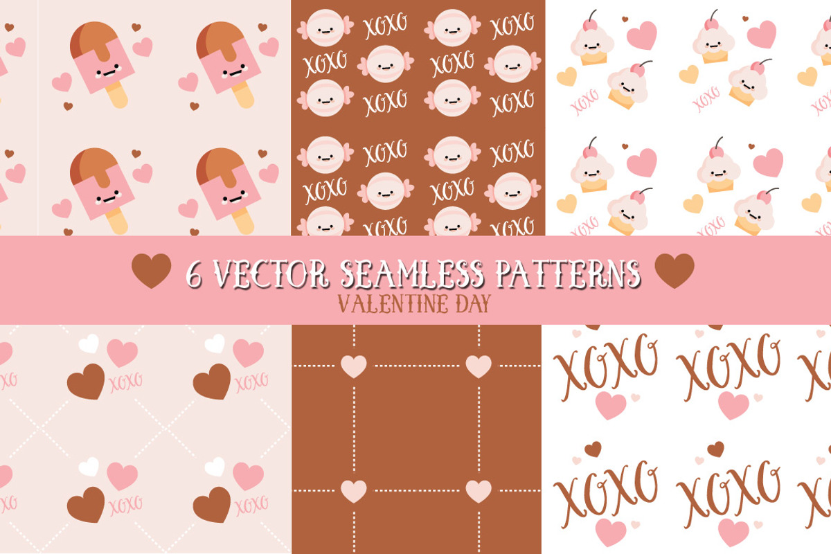 Valentine´s Day Patterns, a Pattern Graphic by Pegaconleche Papercute (Photo 1 of 8)