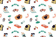 Cats & dogs items set + backgrounds, an Animal Illustration by PaperTrident (Thumbnail 4 of 4)