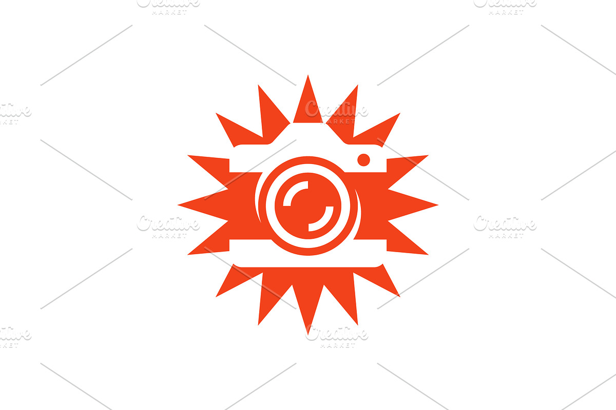sun camera logo, a Branding & Logo Template by Rasagama Studio