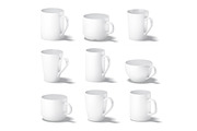 10 White Ceramic Cups 3D Model, an Object 3D Model by rebrandy (Thumbnail 1 of 9)