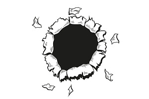 Comic book hole in coloring, an Illustration by Things for designers