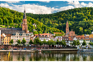 Skyline of Heidelberg at the Neckar, an Architecture Photo by Leonid Andronov