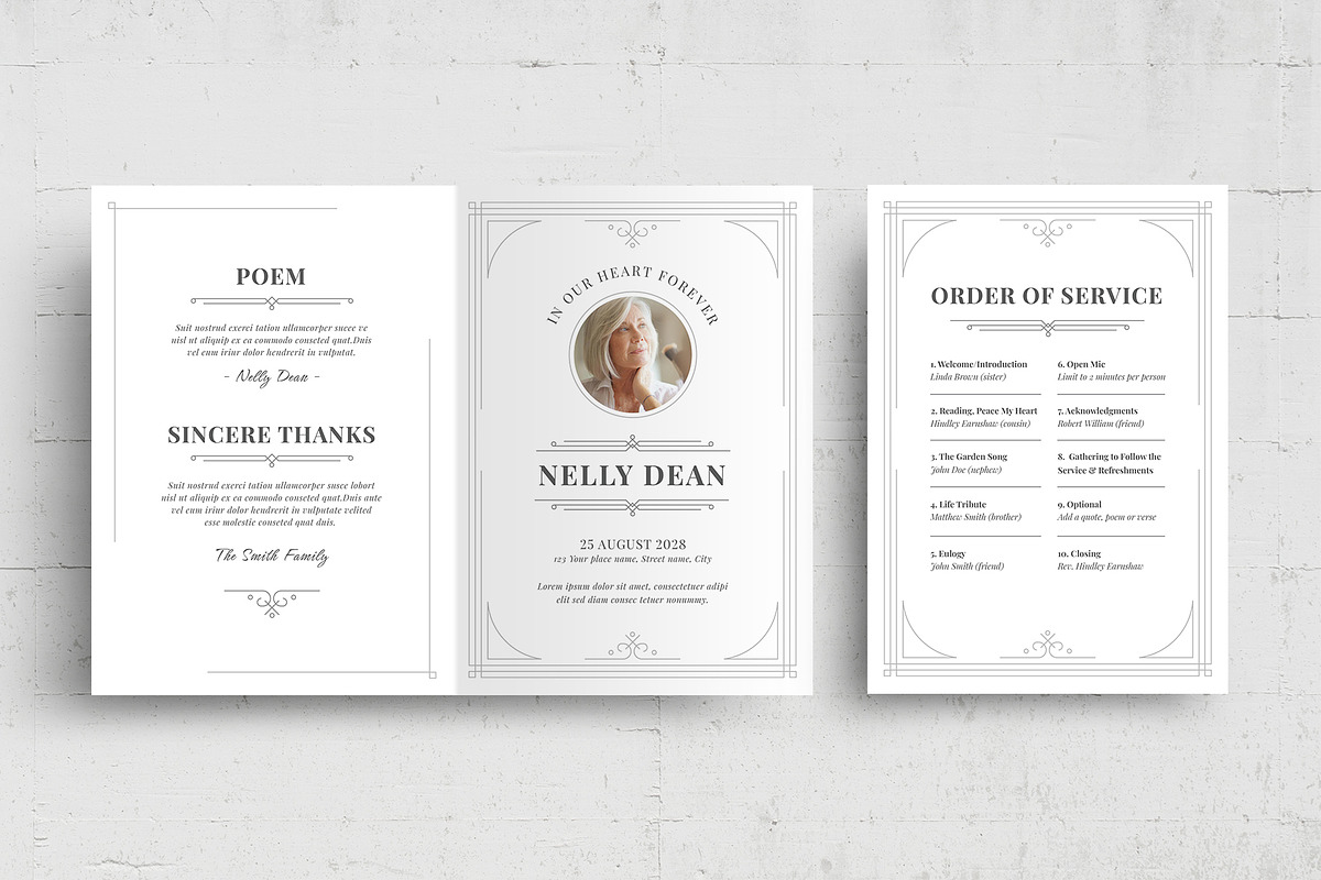 Contemporary Funeral Service Program, a Flyer Template by BrandPacks (Photo 7 of 8)