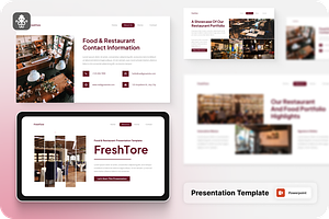 Food & Restaurant PowerPoint, a Presentation Template by SquidPixey