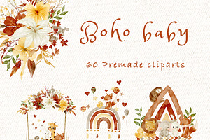 Boho Baby Nursery Clipart