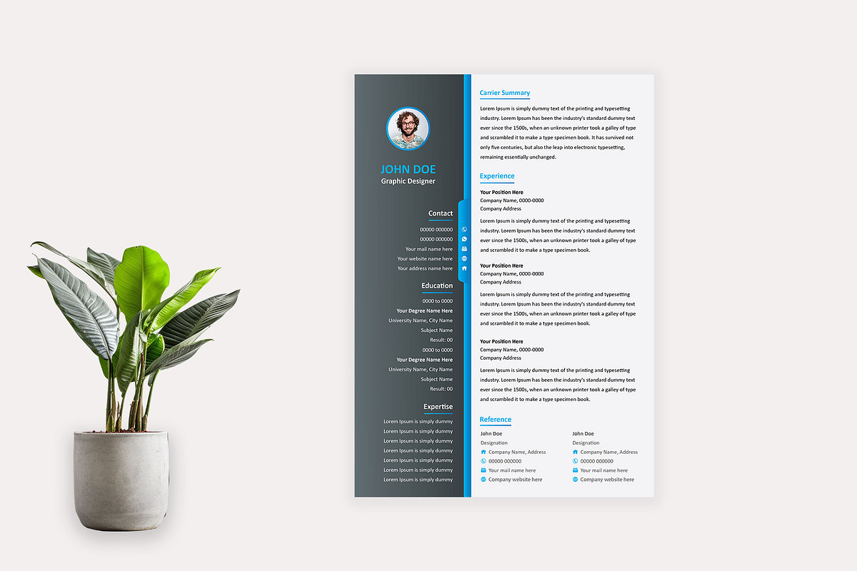 Resume Template / EPS,AI, a Resume Template by Annudesign (Photo 3 of 7)