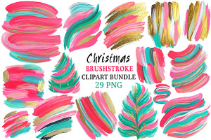 Christmas Brushstroke PNG, an Illustration by Craft Nest