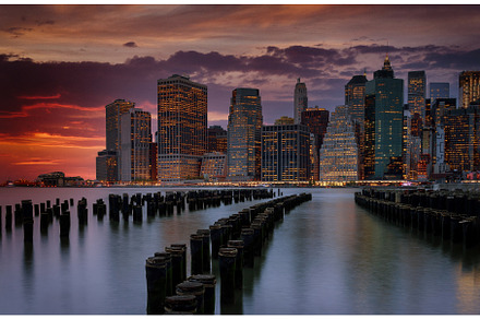Gorgeous view of Manhattan at dusk, an Architecture Photo by Ungvar Studio