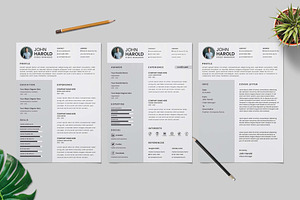 Modern CV Resume Template Design, a Resume Template by Graphic Template