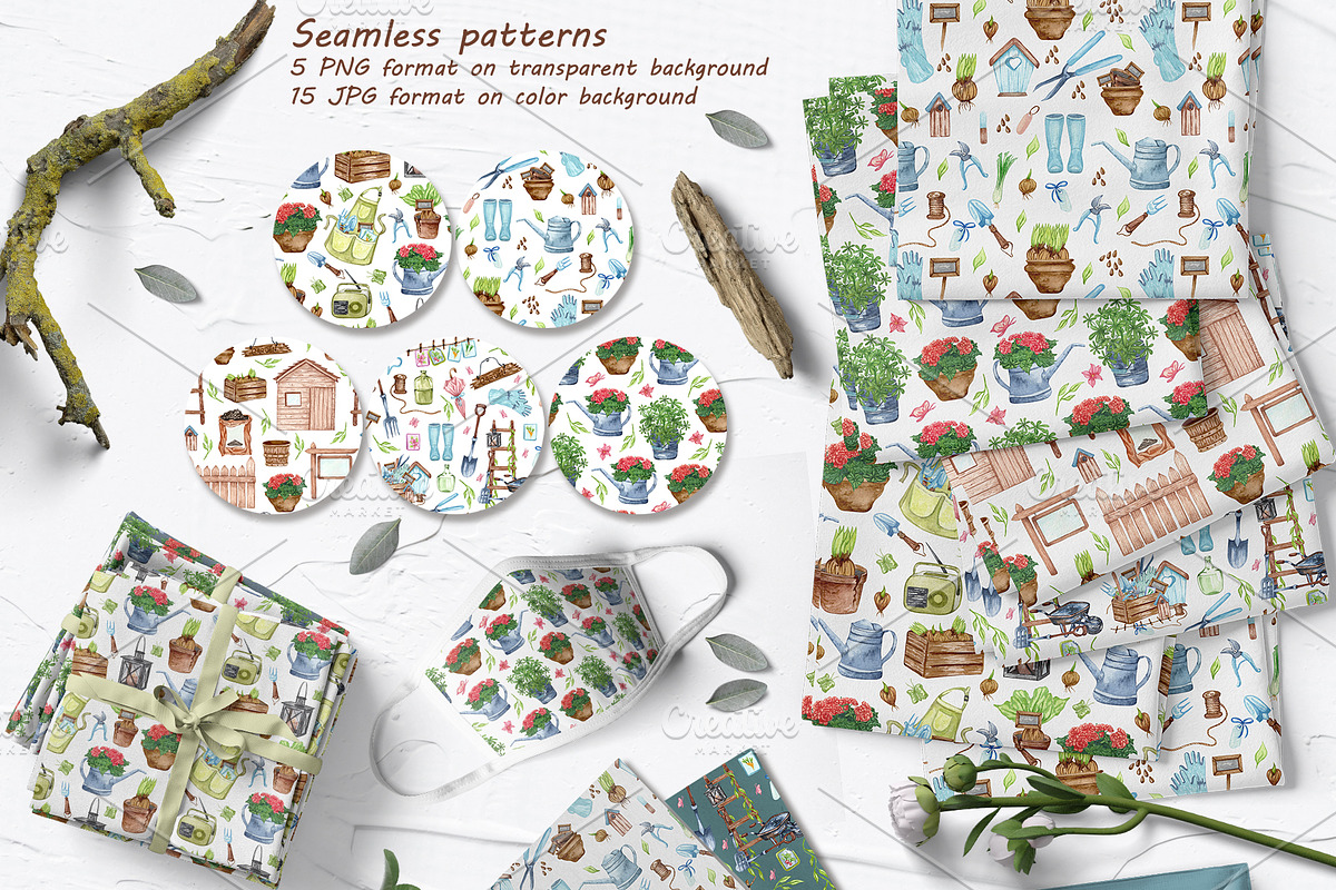 Gardening Watercolor Set, a Seasonal Illustration by BarvArt (Photo 12 of 14)