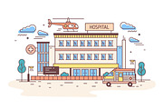 Hospital line art, a Healthcare Illustration by Good Studio (Thumbnail 2 of 4)