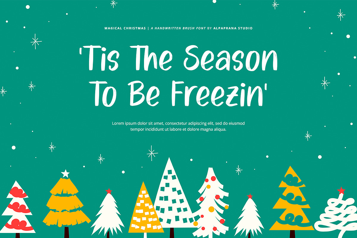 Magical Christmas - Handwritten Font, a Handwritten Font by Alpaprana (Photo 8 of 12)