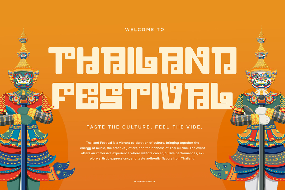 Ravhani - Thailand Display Font, a Sans Serif Font by Flawless And Co (Photo 2 of 10)