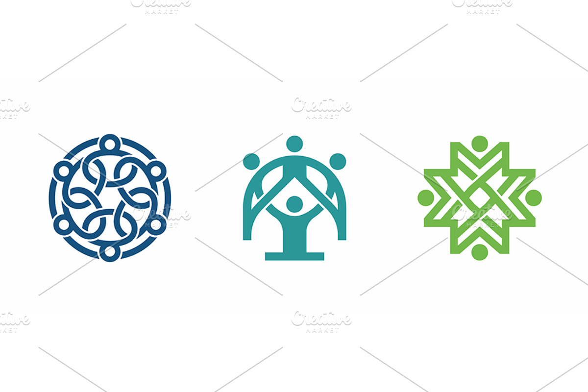 Community Unity Abstract Vector Logo, an Object Graphic by Artonix (Photo 2 of 3)