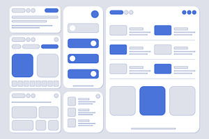 Modern Web Wireframe UI Layout Set, a Wireframe Template by ContestDesign