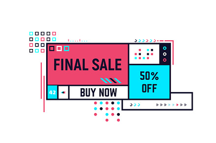 Big sale white banners set