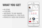 40 Instagram Stories Highlight Icons, a Social Media Template by Em & Dash (Thumbnail 3 of 11)