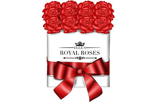 Box of Red Roses Clipart