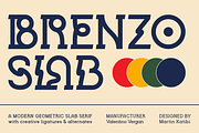 Brenzo - Slab Serif, a Slab Serif Font by Valentino Vergan (Thumbnail 1 of 20)