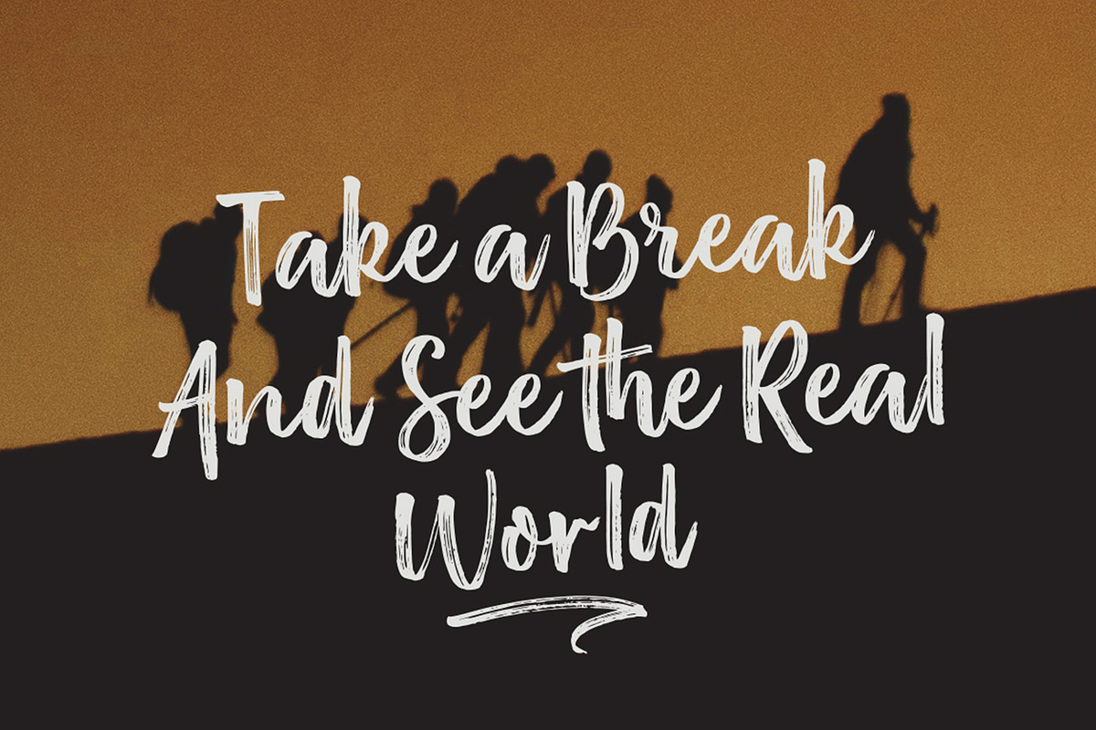 Shellow Brush, a Script Font by Stripes Studio (Photo 7 of 7)