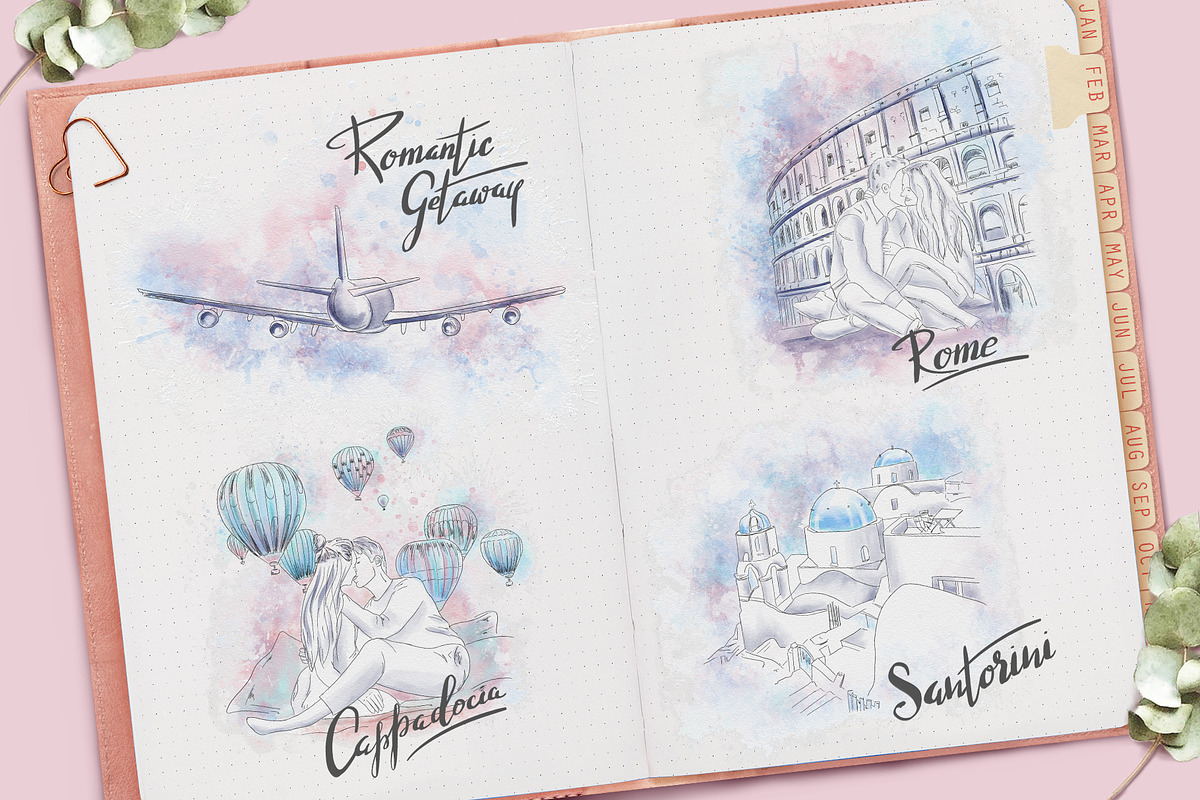 Couples travel bucket list, an Illustration by Kate Snitser (Photo 6 of 7)