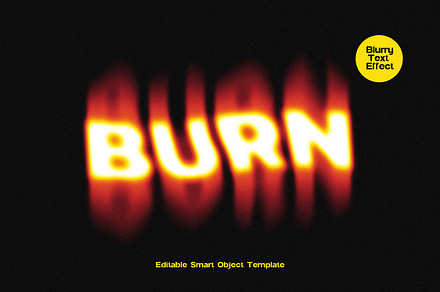 Blurry Burning Text Effect, a Layer Style Add-On by Svaha Graphic Studio