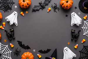 halloween frame with space for text