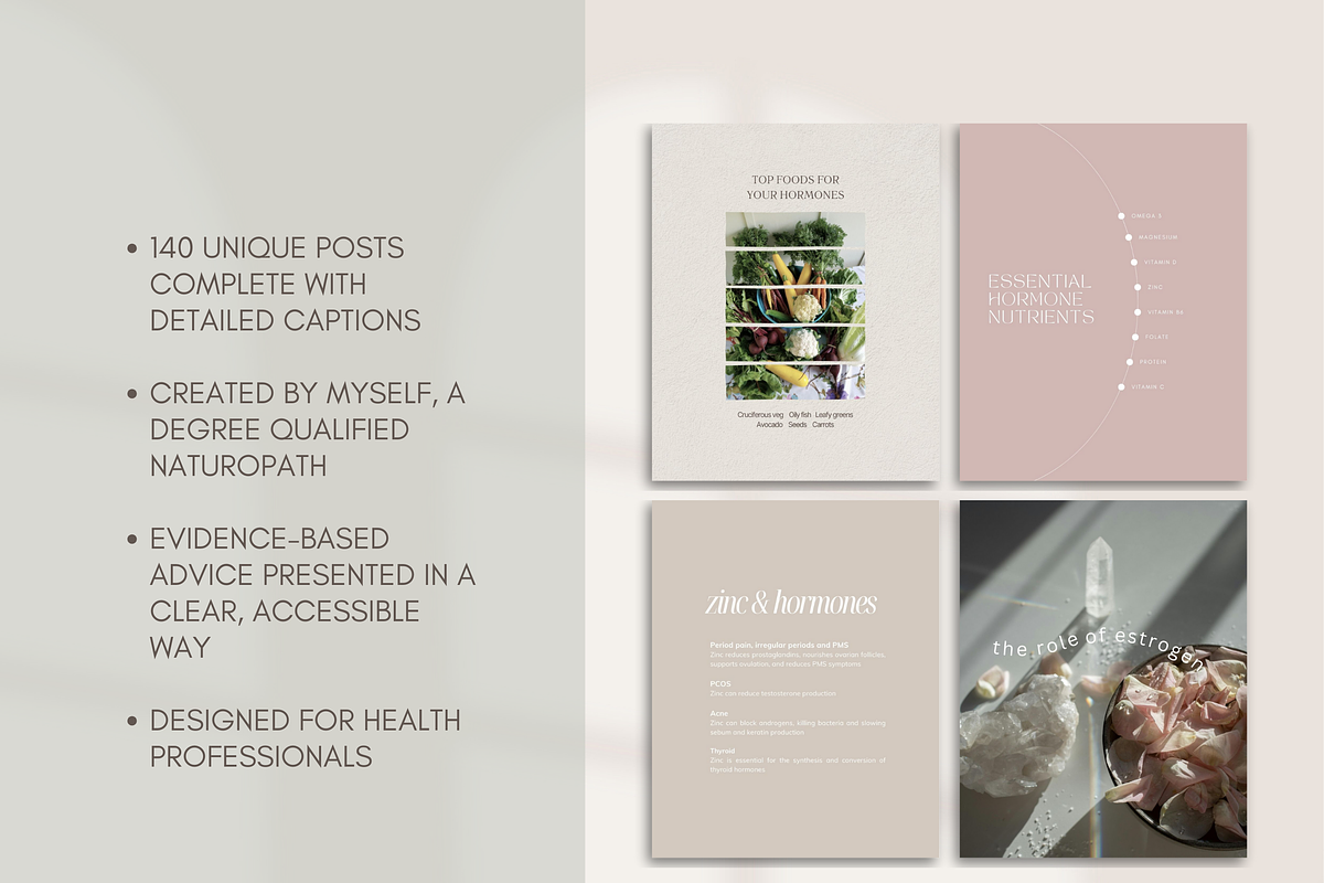 Hormone Social Media Templates, a Templates & Theme by Naturopath Hub (Photo 3 of 10)