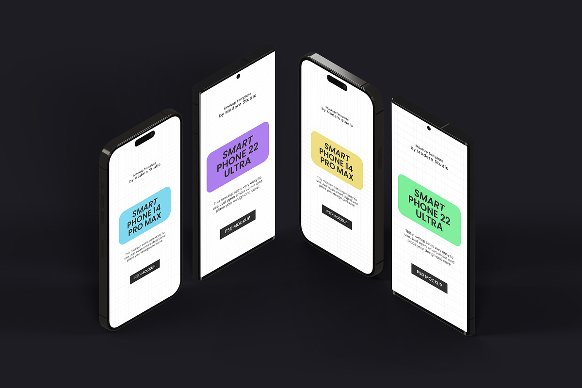 iPhone 14 Pro Max & S22 Ultra Mockup, an iPhone Mockup by Modern Studio (Photo 20 of 20)