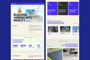 Construction Landing Page Template, an UI Kit Template by BeadyLab