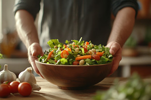 Make fresh salad at home, a Photo by Beautiful things