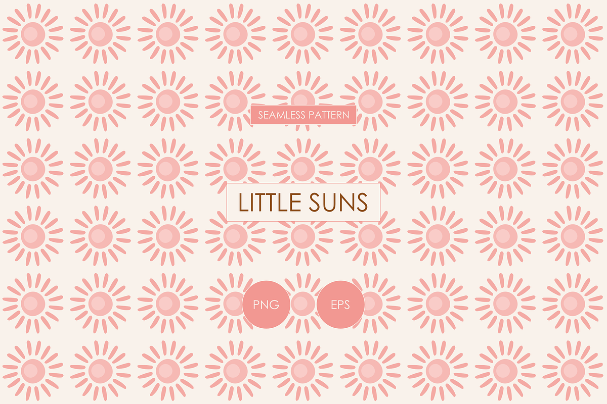 Hand Drawn Suns Seamless Pattern, a Pattern Graphic by HonestiesPrintS (Photo 1 of 3)