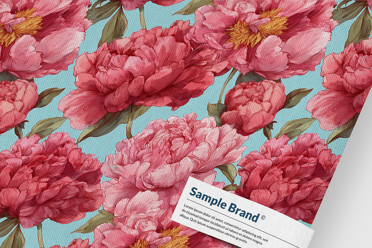POET'S PEONY Seamless Pattern, a Pattern Graphic by AYAKA Studio Co. (Photo 7 of 9)