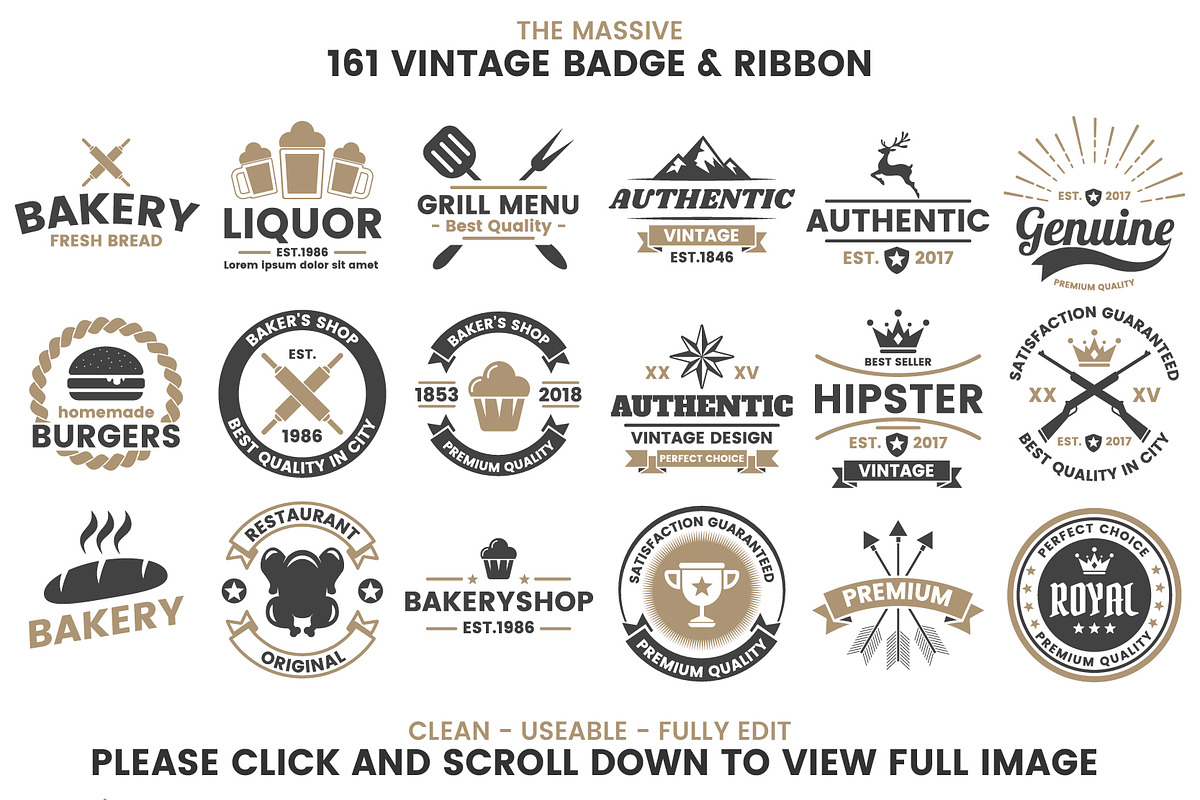 1207 Vintage Badge & Objects, a Branding & Logo Template by Toonsteb (Photo 6 of 24)
