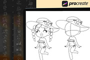 175 Procreate Chibi Summer Stamp, a Brush Add-On by DrawingStoryShop (Thumbnail 9 of 10)