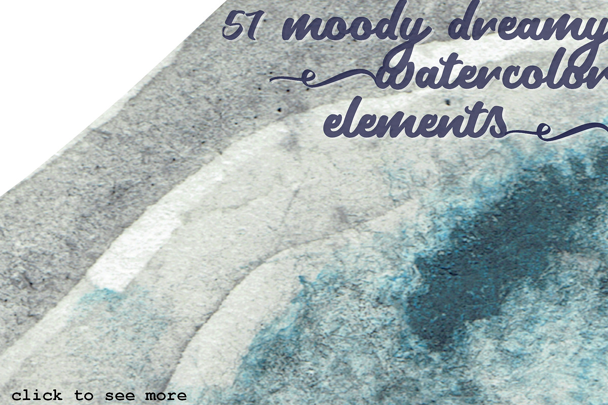 57 Moody Watercolor Elements SALE, a Texture Graphic by Tubigan Art (Photo 1 of 8)