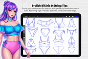 Lingerie & Swimwear Procreate Stamps, a Brush Add-On by Selentaori Studio (Thumbnail 7 of 12)