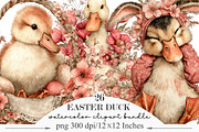 Easter Duck Whimsical Clipart, an Illustration by Designking (Thumbnail 1 of 5)