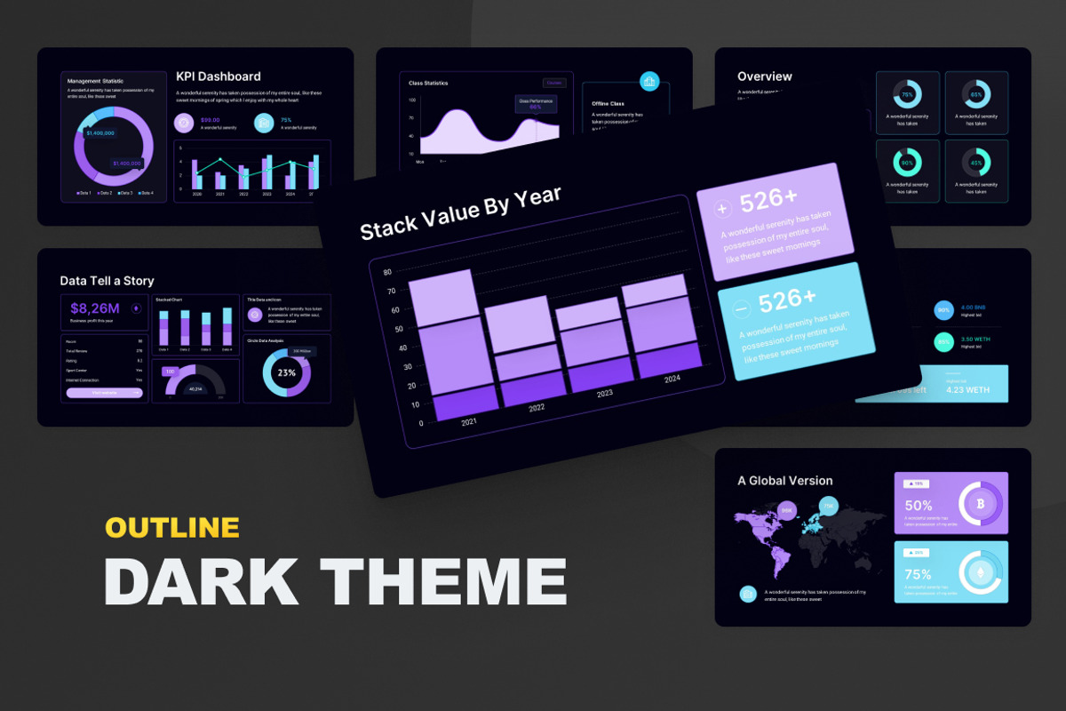 KPI Dashboard 5 Version, a Presentation Template by Brandearth RRGraph (Photo 10 of 14)