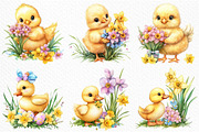 Watercolor Easter Spring Clipart, an Illustration by Craft Nest (Thumbnail 4 of 12)