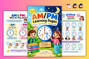 AM/PM Learning Pages, a Stationery Template by Designmela01 (Thumbnail 3 of 6)