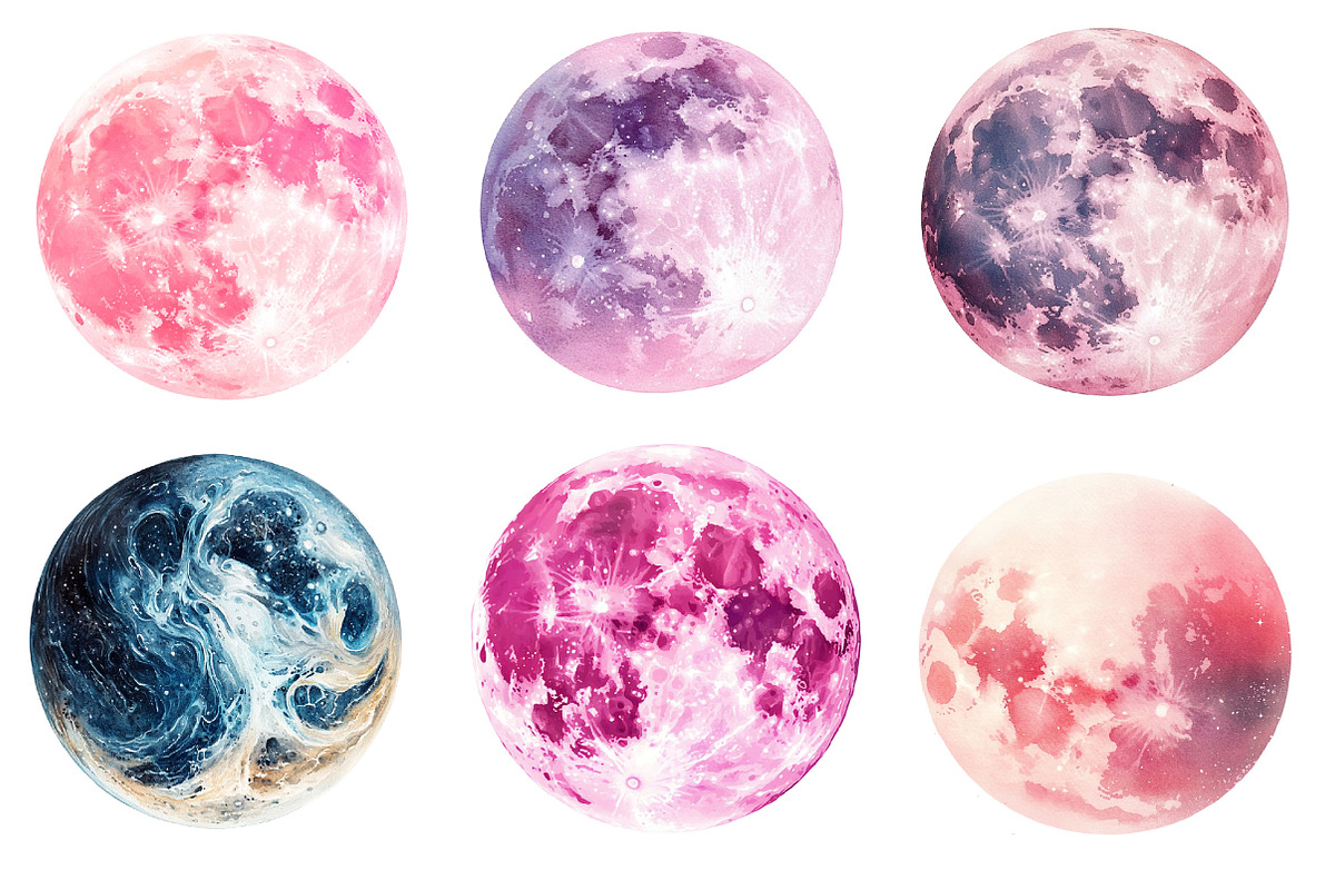 Celestial Moon Clipart Bundle, an Illustration by Pixels.Craft (Photo 6 of 6)