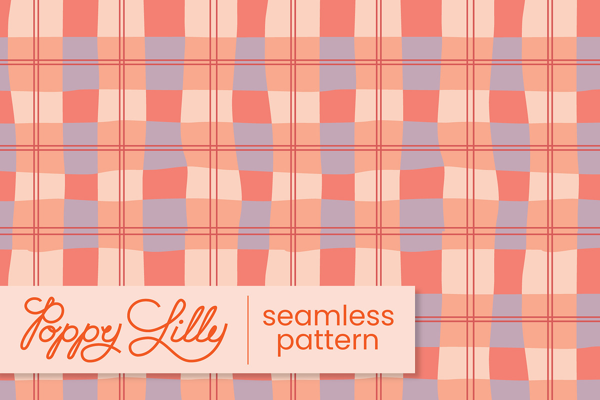Wonky Plaid Seamless Pattern, a Pattern Graphic by Poppy Lilly