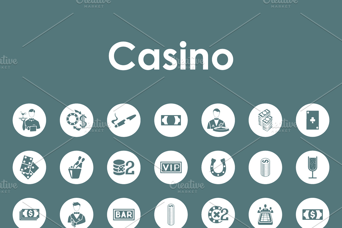 35 Casino simple icons preview 2