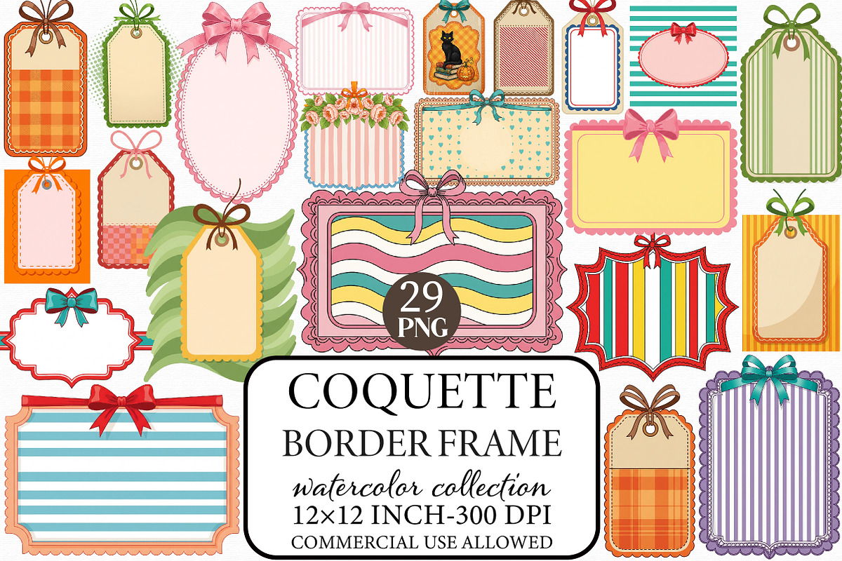 Coquette Border Frame Sublimation Bu, an Illustration by Libby Wishes (Photo 1 of 10)