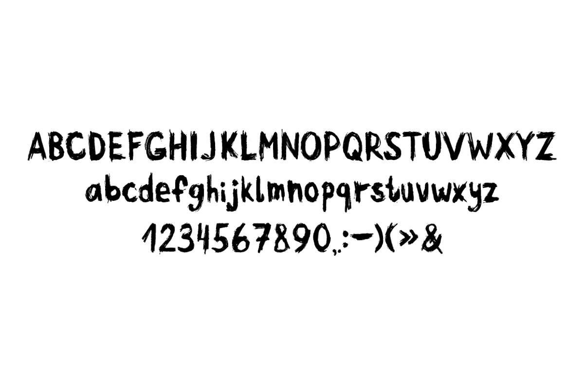 Bobervons hand drawn font preview 3