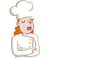 Portrait of a Woman Cook, a Work Illustration by javi.ruiz